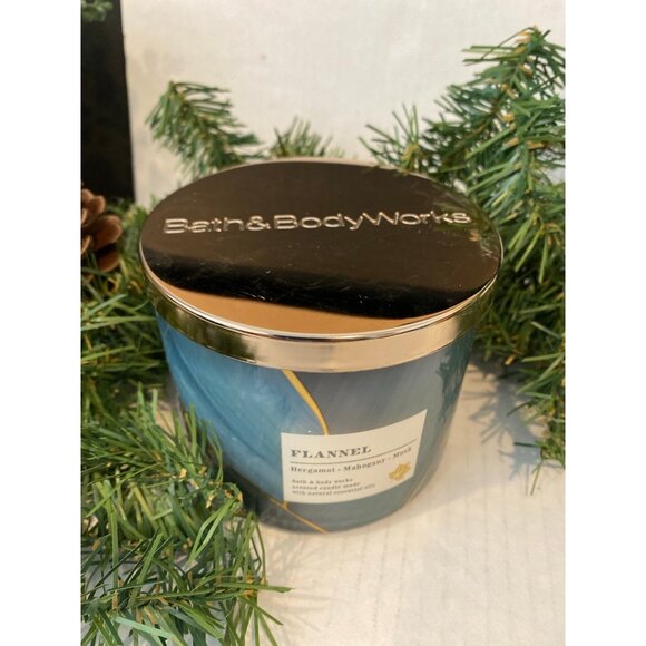 Bath & Body Works “Flannel” NEW 3 Wick Candle - Picture 4 of 6